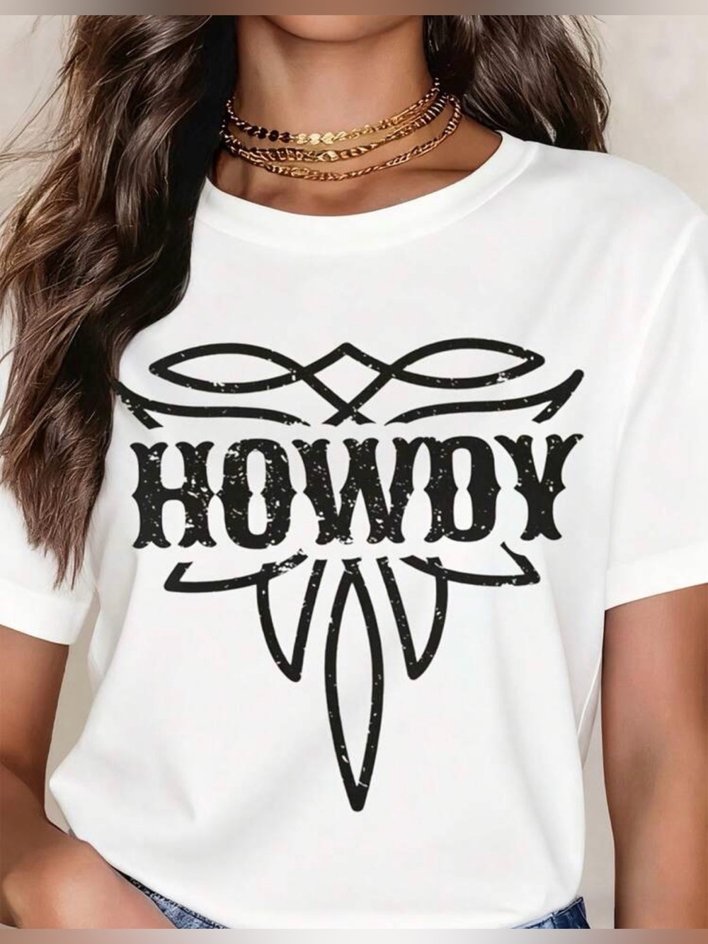 Howdy Graphic Tee Western T-shirt - White